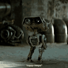 Gif del androide BD-1, de la saga de juegos Jedi (Fallen Order y Survivor) en el que aparece dando saltitos, feliz